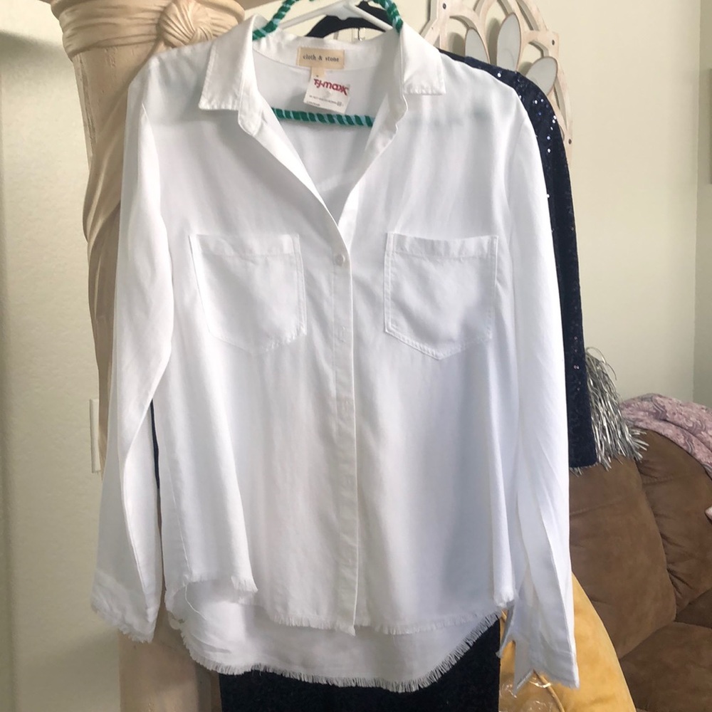 Button-down white shirt